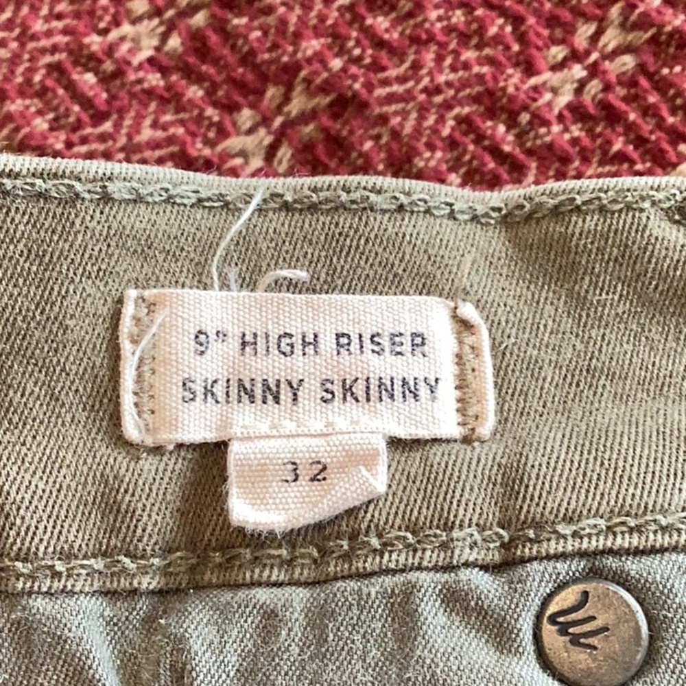 Madewell Khaki jeans 9” high riser Skinny Skinny size 32 - Picture 6 of 6
